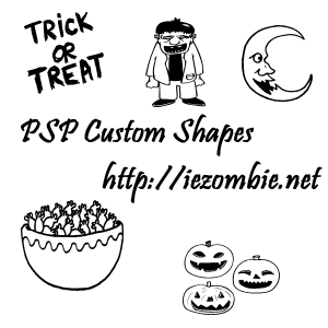 Halloween Custom Shapes (PSP-Paintshop)