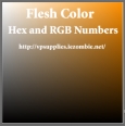 Flesh Tone Hex and RGB Numbers