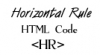 Horizontal Rule HTML Codes